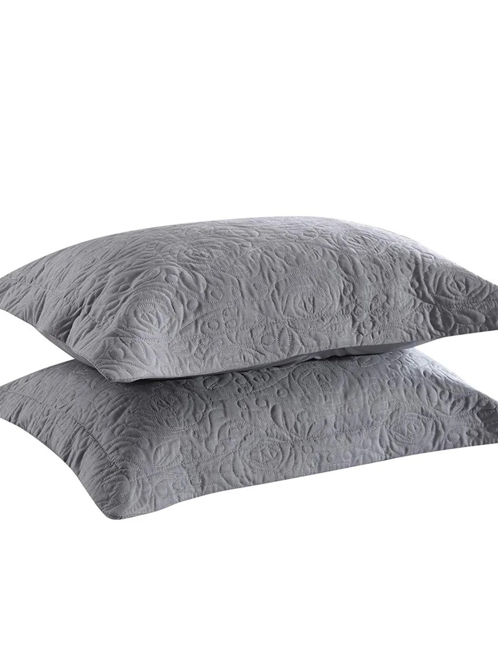 Grey 2 pillow shams